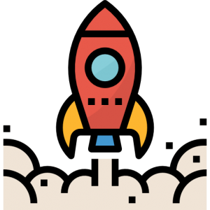 Rocket launch icon by Monkik of Flaticon.com.